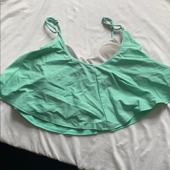 Turquoise flowy kortni jean top - Picture 2 of 3